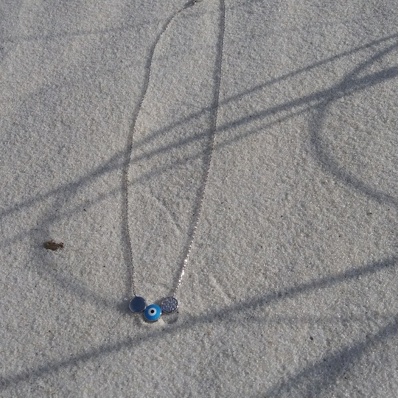 Turkish blue eye necklace. Sterling Silver 925 - Picture 4 of 6